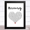 James Arthur Recovery White Heart Song Lyric Music Art Print