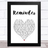 Mumford & Sons Reminder White Heart Song Lyric Music Art Print