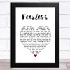 Pink Floyd Fearless White Heart Song Lyric Music Art Print