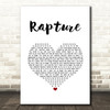 iiO Rapture White Heart Song Lyric Music Art Print