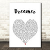 Living Joy Dreamer White Heart Song Lyric Music Art Print