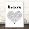 Jess Glynne Broken White Heart Song Lyric Music Art Print
