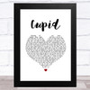 112 Cupid White Heart Song Lyric Music Art Print