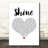 Gabrielle Shine White Heart Song Lyric Music Art Print