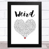 Hanson Weird White Heart Song Lyric Music Art Print