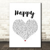 The Carpenters Happy White Heart Song Lyric Music Art Print