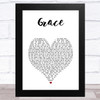 The Wolfe Tones Grace White Heart Song Lyric Music Art Print