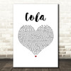 CamelPhat & Elderbrook Cola White Heart Song Lyric Music Art Print