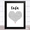 CamelPhat & Elderbrook Cola White Heart Song Lyric Music Art Print