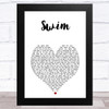 Jack's Mannequin Swim White Heart Song Lyric Music Art Print