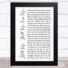 Gloria Estefan Hold Me, Thrill Me, Kiss Me White Script Song Lyric Music Art Print