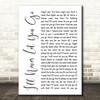 Steelheart I'll Never Let You Go White Script Song Lyric Music Art Print