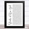 Ryan McMullan Streets of New York White Script Song Lyric Music Art Print