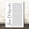 Brandon Lake House Of Miracles White Script Song Lyric Music Art Print