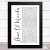 Brandon Lake House Of Miracles White Script Song Lyric Music Art Print