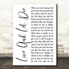 Guns N' Roses Live And Let Die White Script Song Lyric Music Art Print