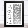 Guns N' Roses Live And Let Die White Script Song Lyric Music Art Print