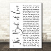 Peter Gabriel The Book of Love White Script Song Lyric Music Art Print