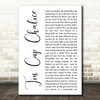 Jimmy Buffett Tin Cup Chalice White Script Song Lyric Music Art Print