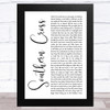 Crosby, Stills & Nash Southern Cross White Script Song Lyric Music Art Print