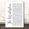 Oasis The Masterplan White Script Song Lyric Music Art Print