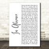 Silent Planet In Absence White Script Song Lyric Music Art Print