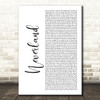 Matthew Morrison, Laura Michelle Kelly, Neverland White Script Song Lyric Music Art Print