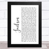 Johnny Cash Jackson White Script Song Lyric Music Art Print