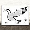 Taylor Swift peace Black & White Dove Bird Song Lyric Art Print