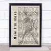 Queen Now I'm Here Freddie Mercury Silhouette Song Lyric Quote Print