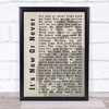 Elvis Presley It's Now Or Never Face Shadow Song Lyric Quote Print