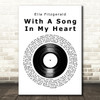 Ella Fitzgerald With A Song In My Heart Vinyl Record Song Lyric Art Print