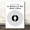 Lemon Demon A Mask of My Own Face Vinyl Record Song Lyric Art Print