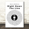Gerry Rafferty Right Down The Line Vinyl Record Song Lyric Art Print