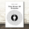 Billy Joel The River Of Dreams Vinyl Record Song Lyric Art Print