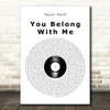Taylor Swift You Belong With Me Vinyl Record Song Lyric Art Print