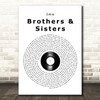 Jme Brothers & Sisters Vinyl Record Song Lyric Art Print