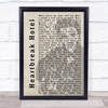 Elvis Presley Heartbreak Hotel Face Shadow Song Lyric Quote Print