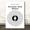 Jessie James Scream And Shout Vinyl Record Song Lyric Art Print