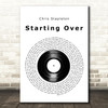 Chris Stapleton Starting Over Vinyl Record Song Lyric Art Print