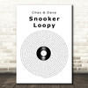 Chas & Dave Snooker Loopy Vinyl Record Song Lyric Art Print