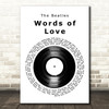 The Beatles Words of Love Vinyl Record Song Lyric Art Print