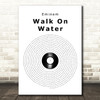 Eminem Walk On Water Vinyl Record Song Lyric Art Print