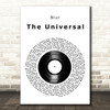 Blur The Universal Vinyl Record Song Lyric Art Print