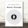 Rex Orange County Never Enough Vinyl Record Song Lyric Art Print