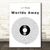 Lil Peep Worlds Away Vinyl Record Song Lyric Art Print