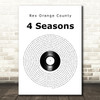 Rex Orange County 4 Seasons Vinyl Record Song Lyric Art Print