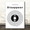 Hoobastank Disappear Vinyl Record Song Lyric Art Print