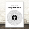 Juice Wrld Righteous Vinyl Record Song Lyric Art Print