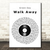 Green Day Walk Away Vinyl Record Song Lyric Art Print